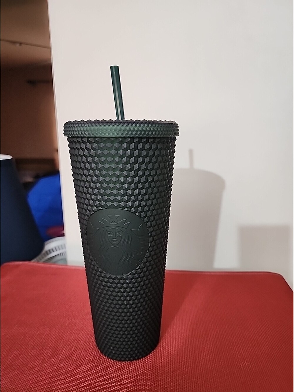 Starbucks Studded Matte Dark Green 24 oz Tumbler Cold Cup Venti